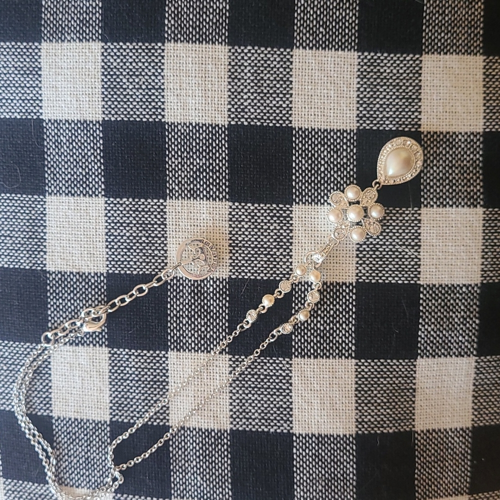 Trafari pearl and crystal necklace